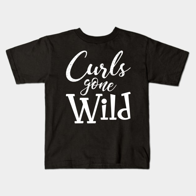 Curls Gone Wild Kids T-Shirt by SimonL